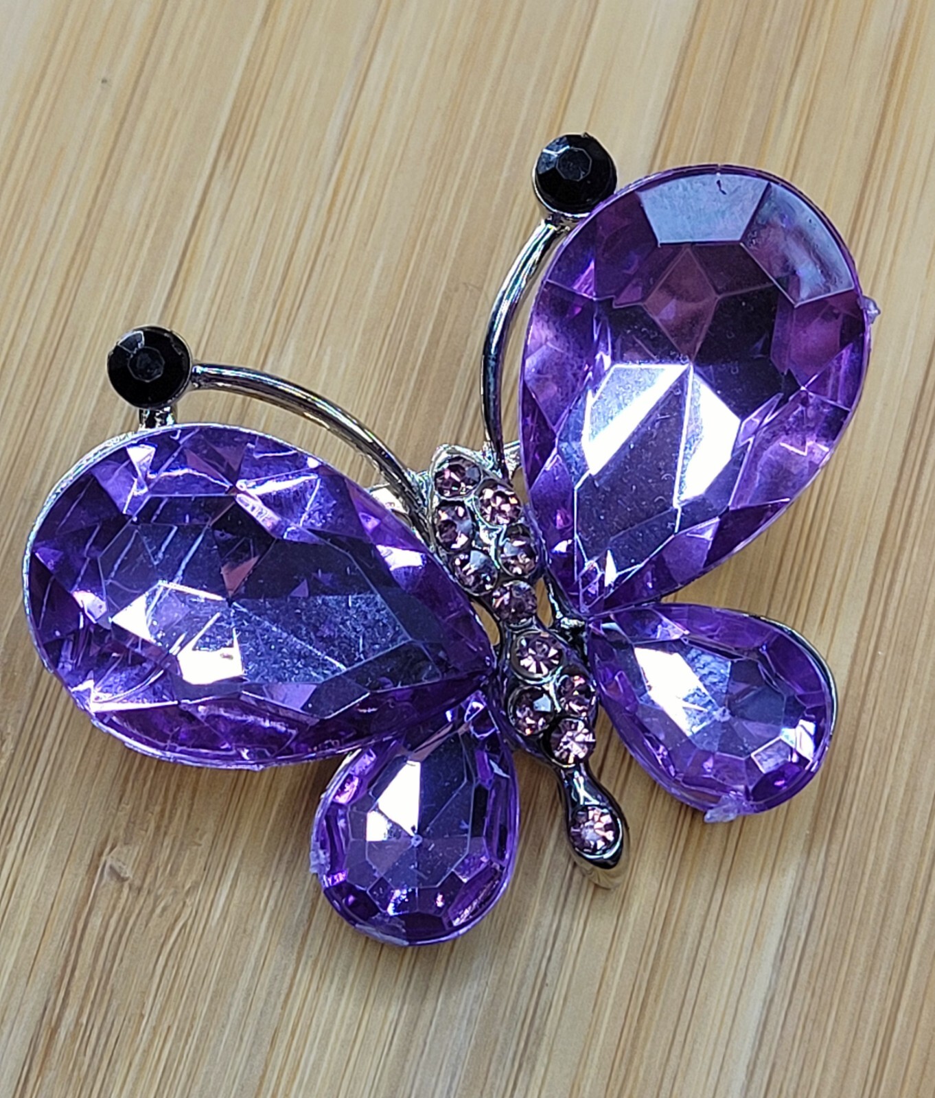 Purple Butterfly Vintage Brooch Bow Handmade, Gift Bag Included, BRAND NEW