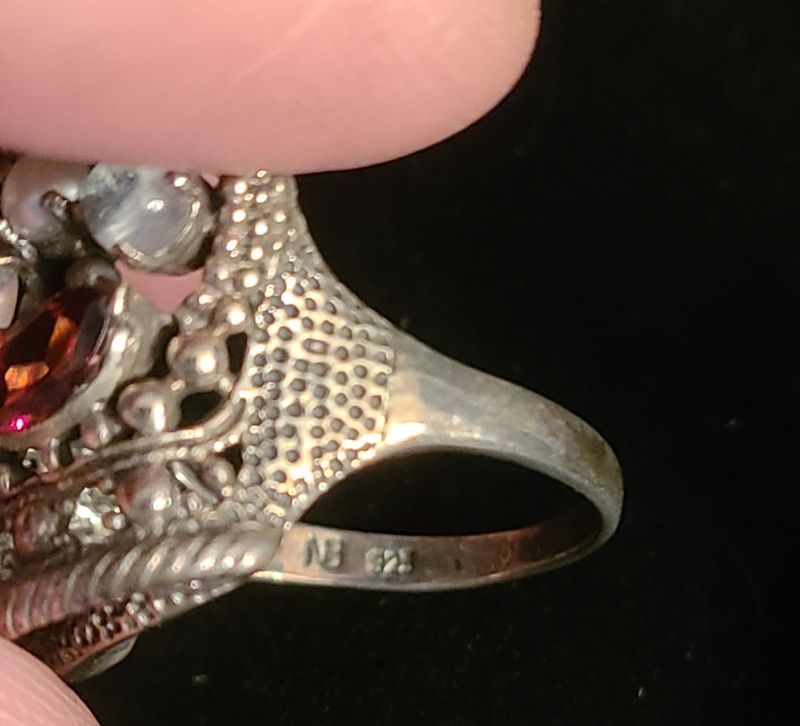 Nicky Butler SS 925 Multi-Gemstone Crown Ring Size 10