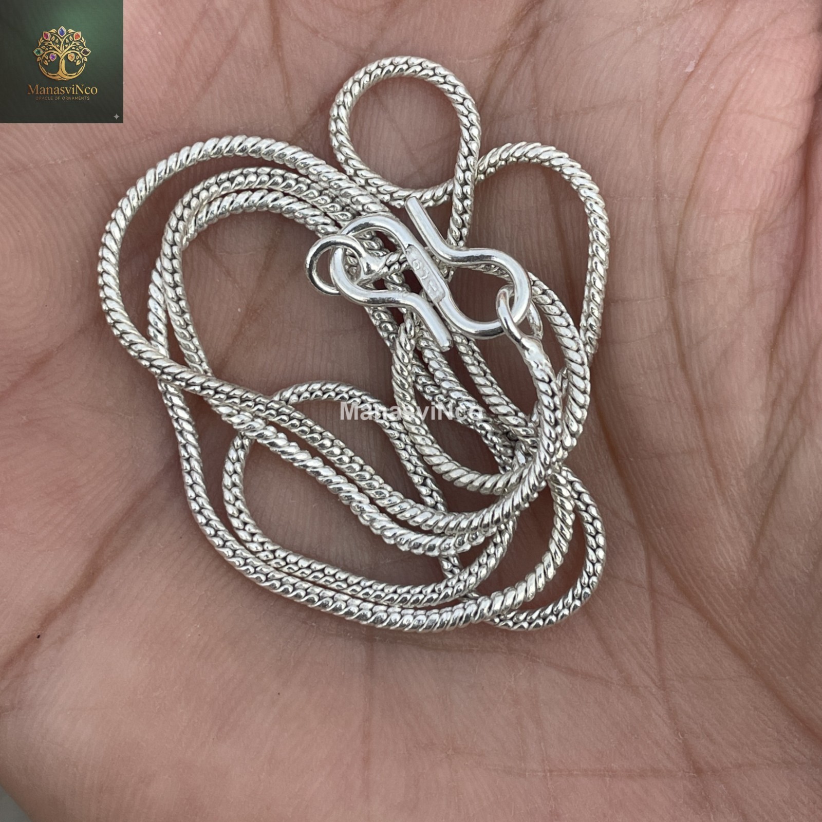 2mm Solid 925 Silver Chain for Pendants, Strong Rope Link Necklace 16-24″