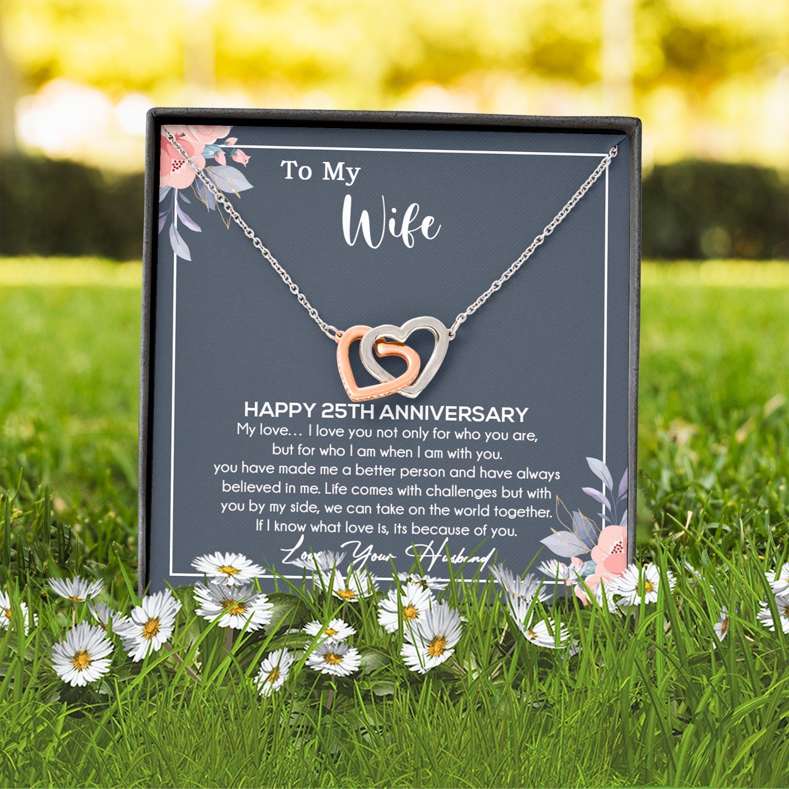 25th Anniversary Gift For Wife Necklace, 25 Year Anniversary, 25th Wedding Gift