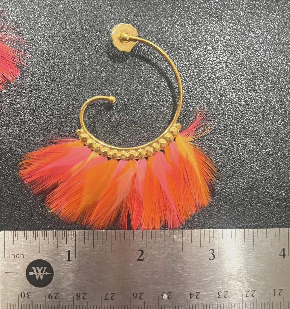 Gas Bijoux Feather Hoop Earrings -Handmade in France