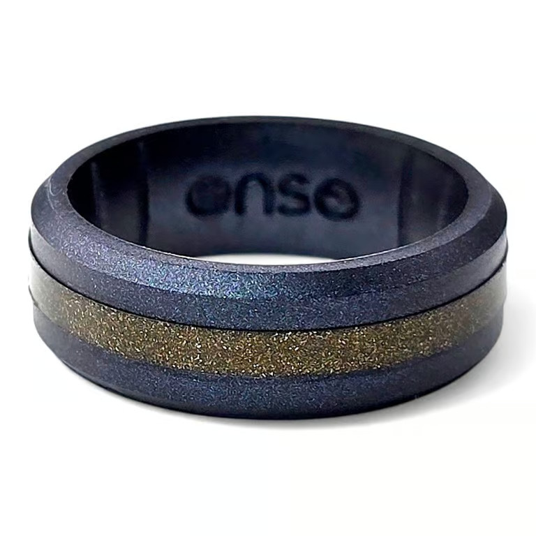 Enso Rings Axis Silicone Ring – Black Pearl/Meteorite Element – Size 11