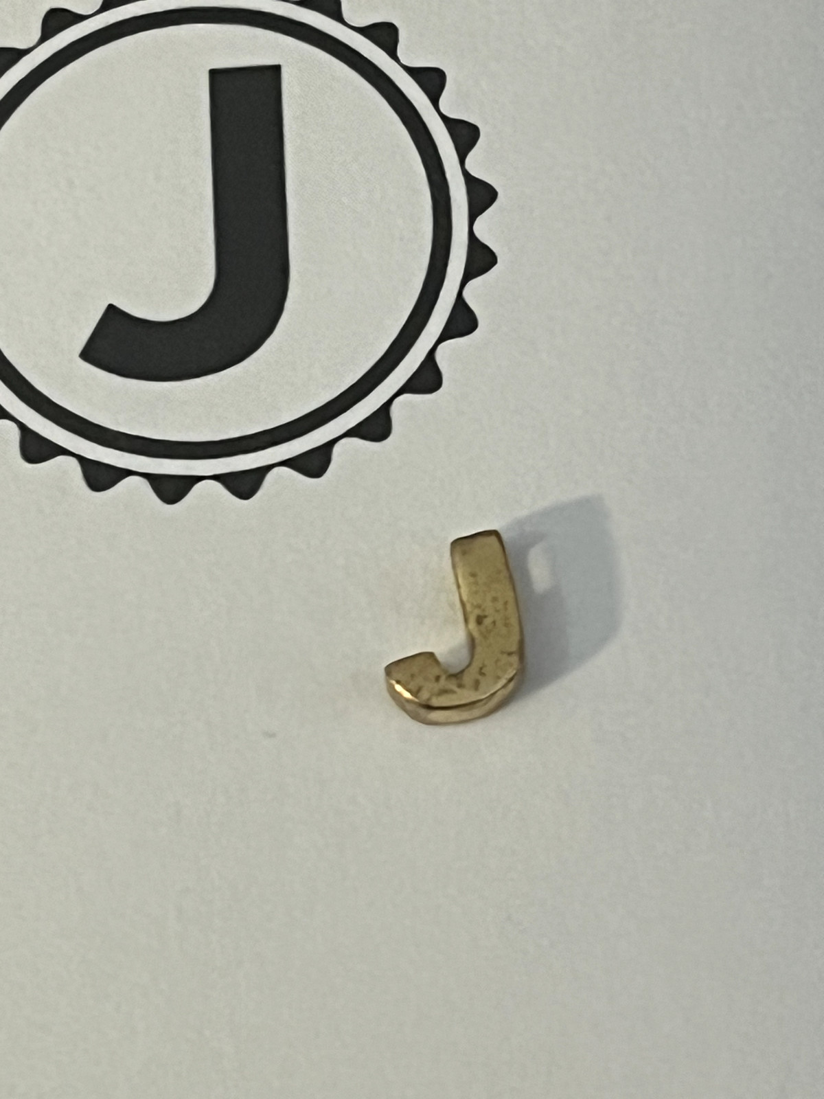 Alex and Ani Letter “J” Initial Slider Charm 14kt GP & 925 Sterling Silver ~ NEW