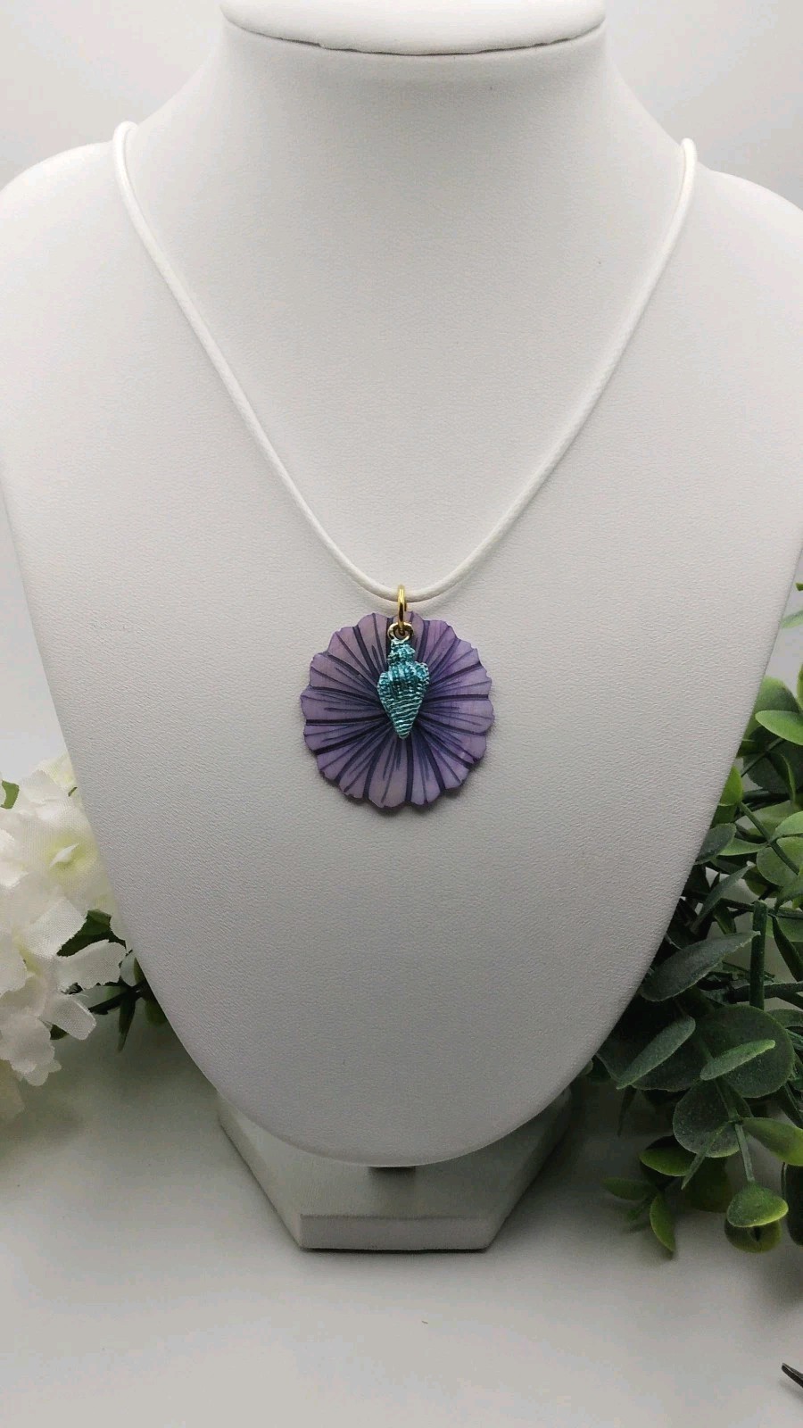 Carved Shell Ocean Necklaces RI Theme Adjustable Sea Pendant 17″ Choose Color US