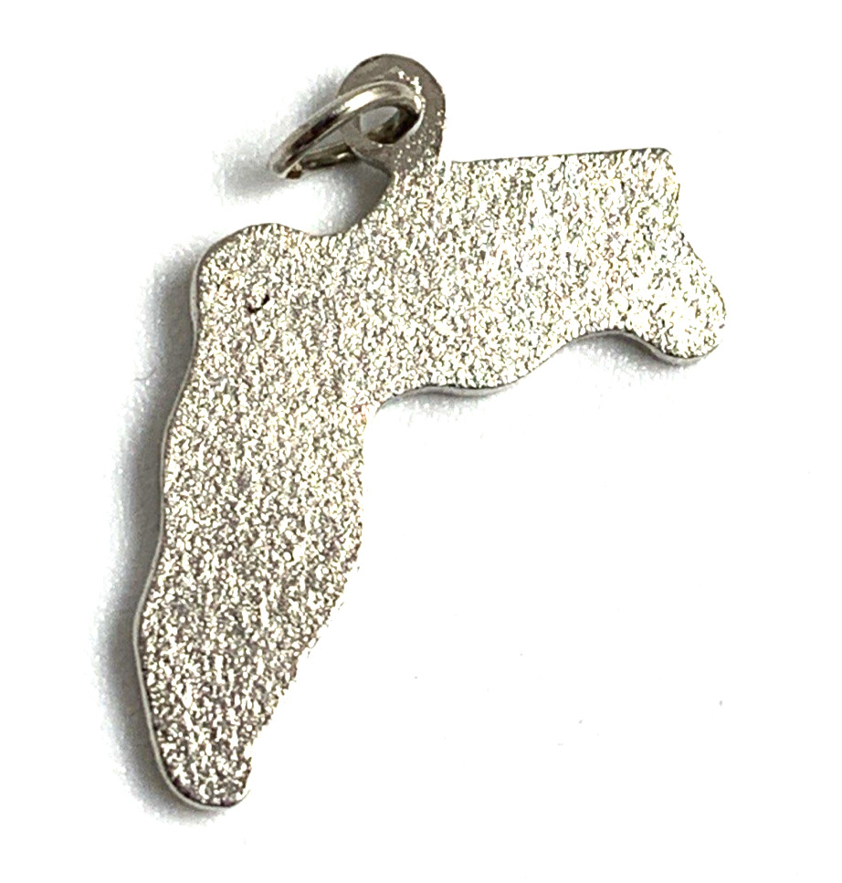 Florida State Charm Enamel | Silver Plate | Yellow | 3/4″ | New Old Stock
