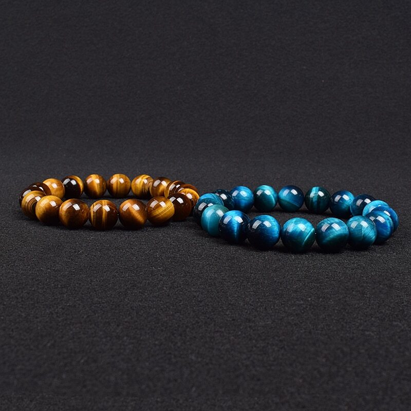 Natural Handmade Multicolor Tiger Eye Beads Stretch Bracelet Gemstone 7.5″