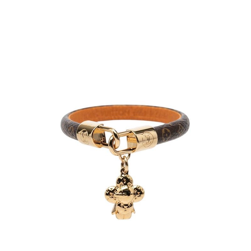 Louis Vuitton Monogram Braclet Vivienne Size: 17 M6773 Brown PVC Leather