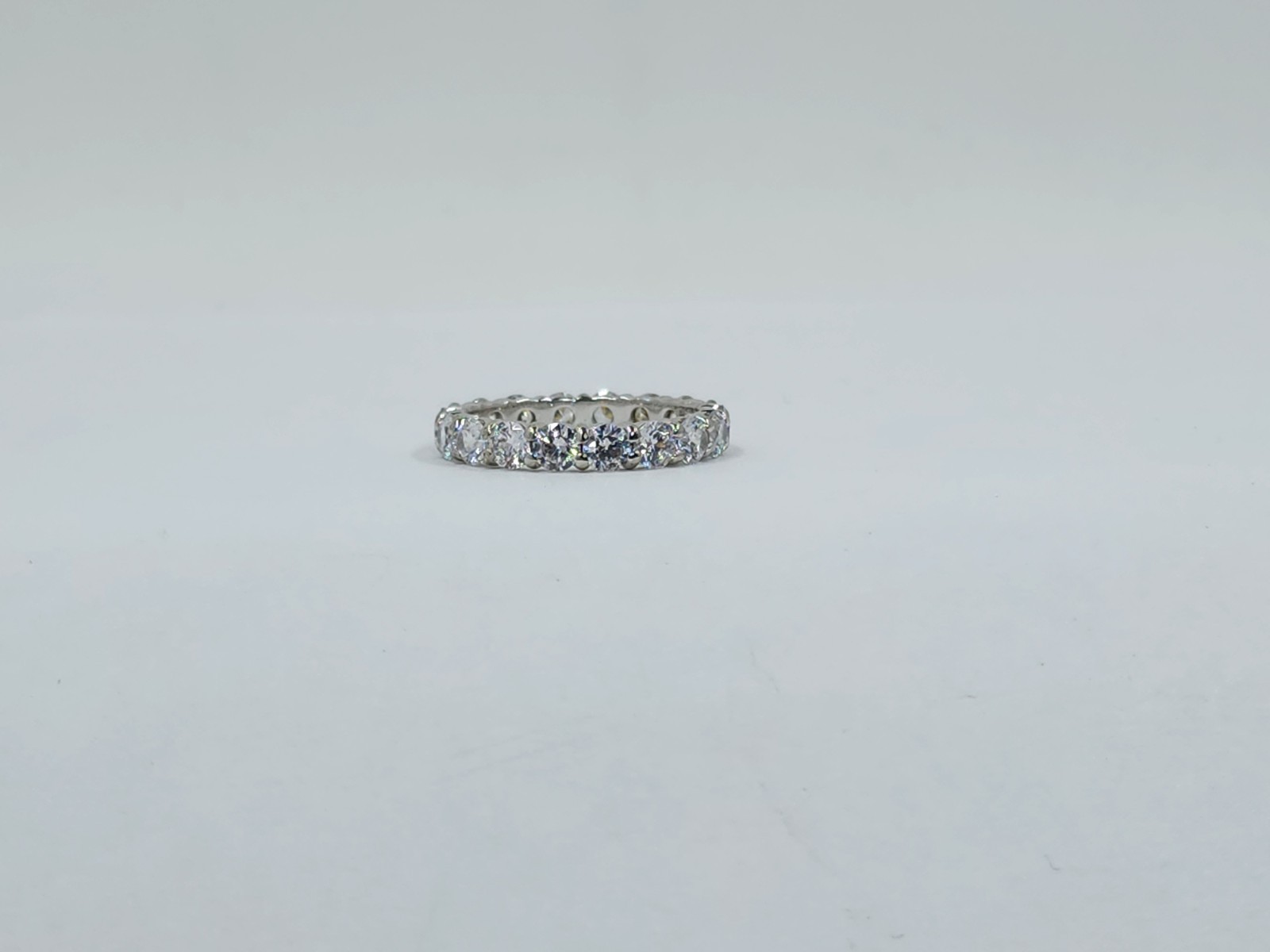 Diamonique 100-Facet Cubic Zirconia Eternity Band Sterling Silver