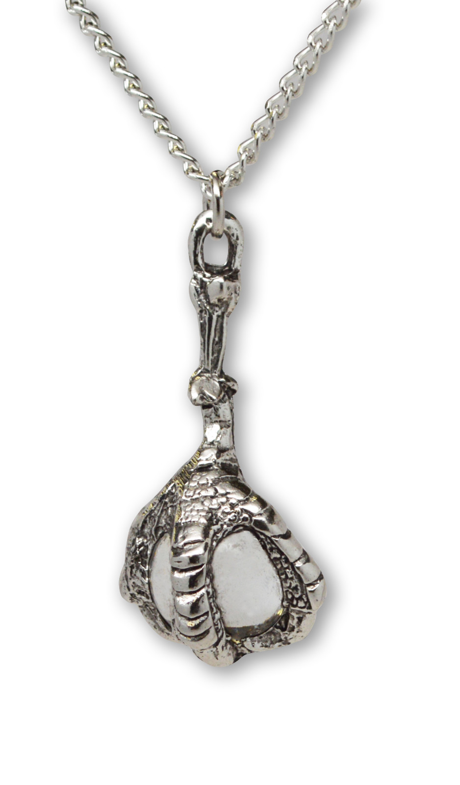 Gothic Dragon Claw Crystal Ball Medieval Renaissance Pendant Necklace NK-552