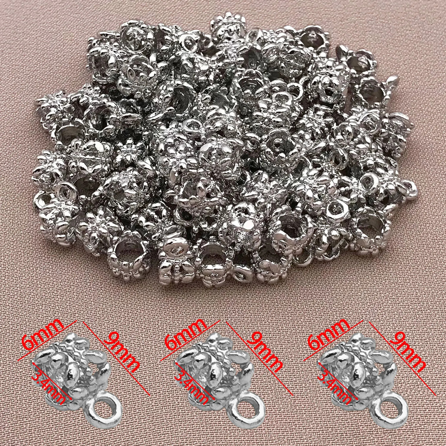 Mix 3/5Pcs 18K Copper Plated Genuine Golden Thick Silvery White Golden Three-Way