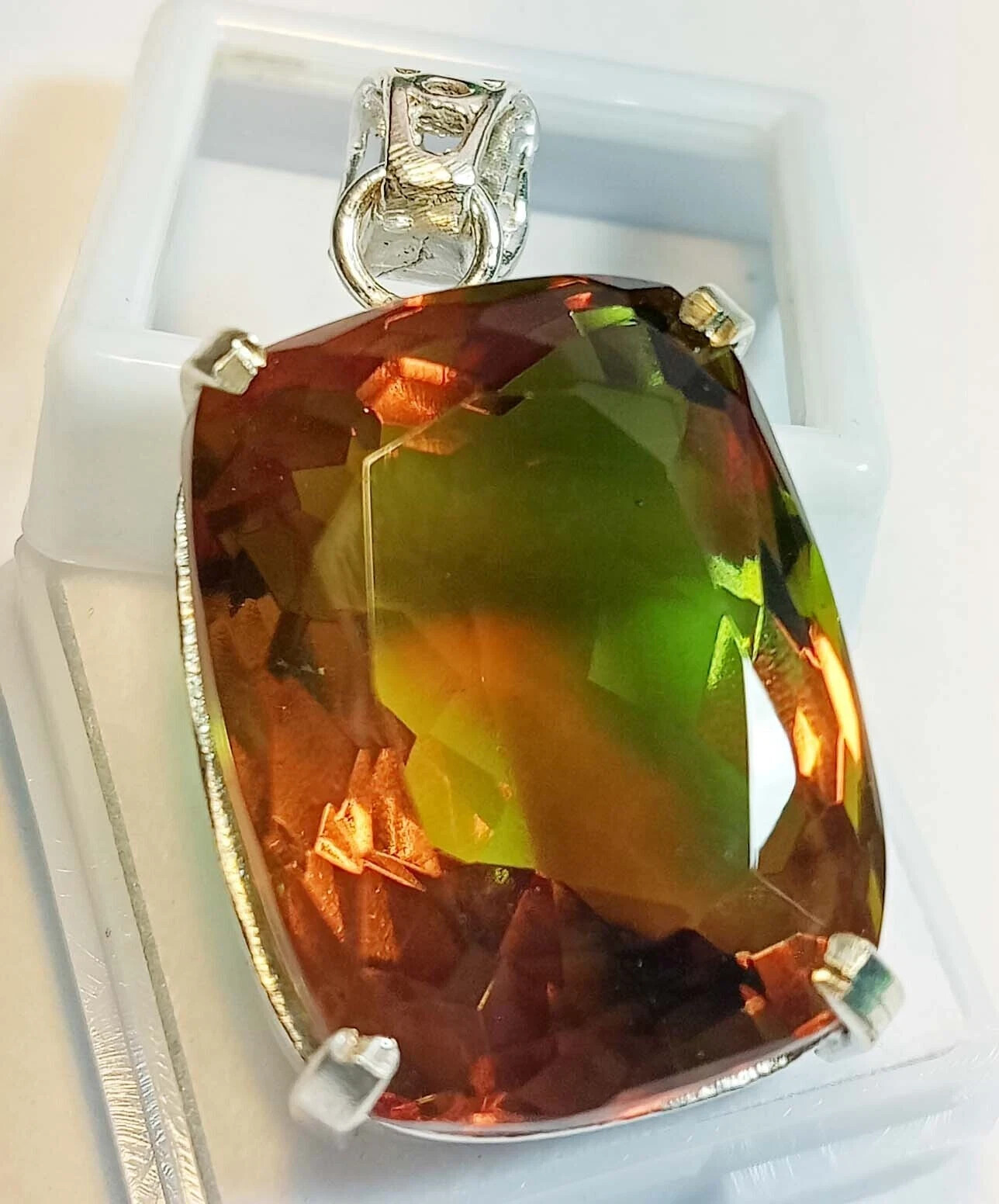 Alexandrite Cushion Cut Pendant 74-76 Ct Natural Locket Loose Gemstone Certified