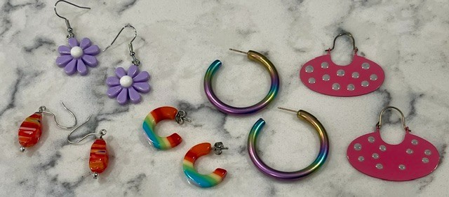 Costume Earring Mixed Colorful Collection Women Girls Jewelry (lot 3)