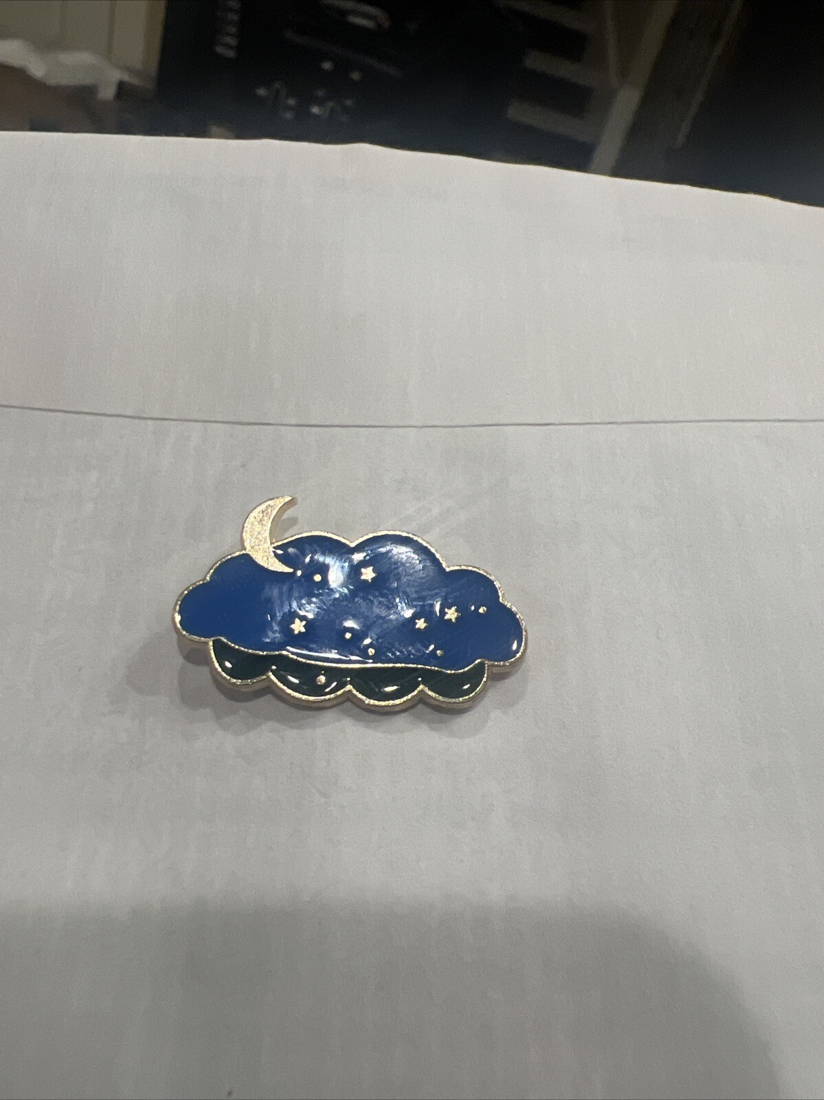 Blue Cloud Stars And Moon Brooch Lapel Pin Enamel Badge Broche Backpack Jewelry