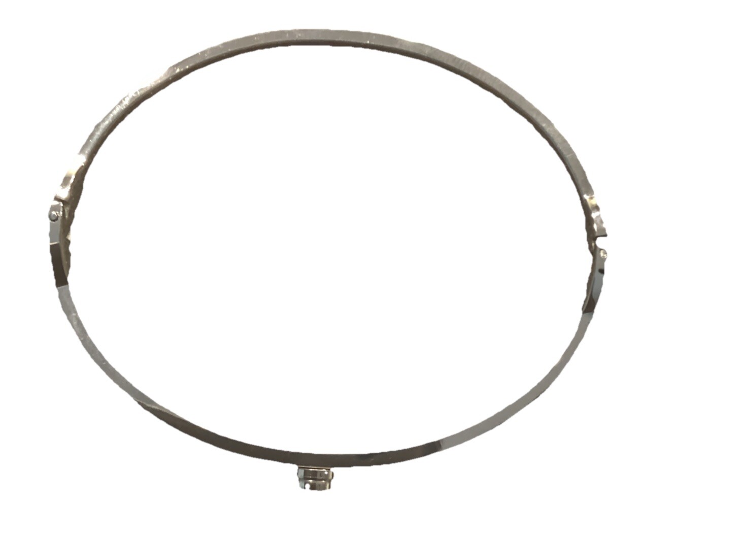 HSN Bracelet Silver Bangle Bracelet Medium 7” CZ Diamond