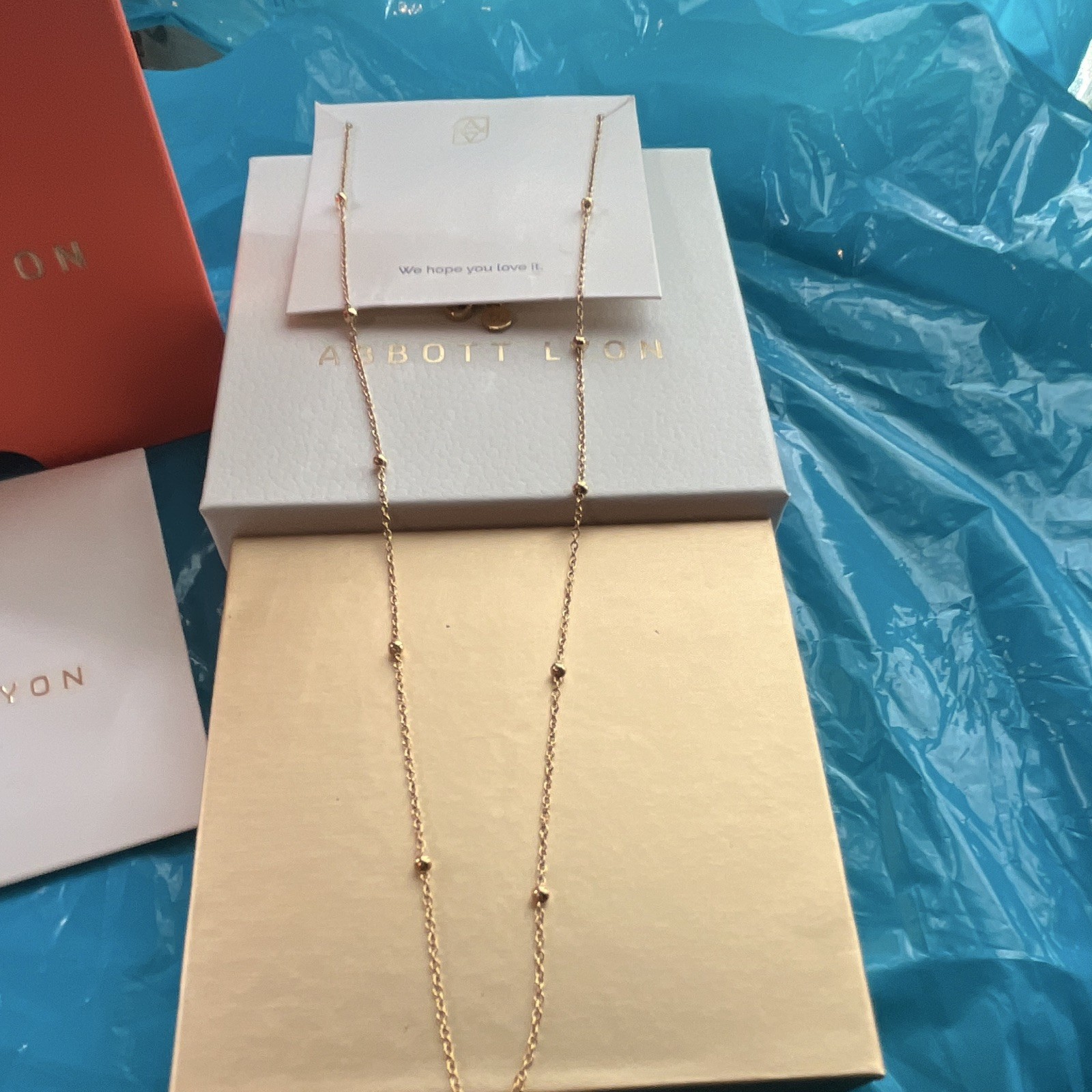 Abbott Lyon Gold Tone Metal Chain Necklace, 0 Gemstones, No Pendant