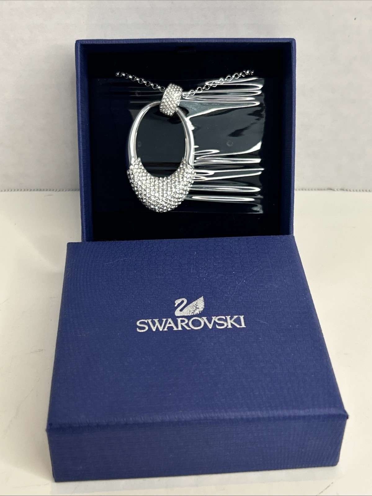Swarovski Degree LRG Clear Crystal Long Pendant Rhodium 5158850