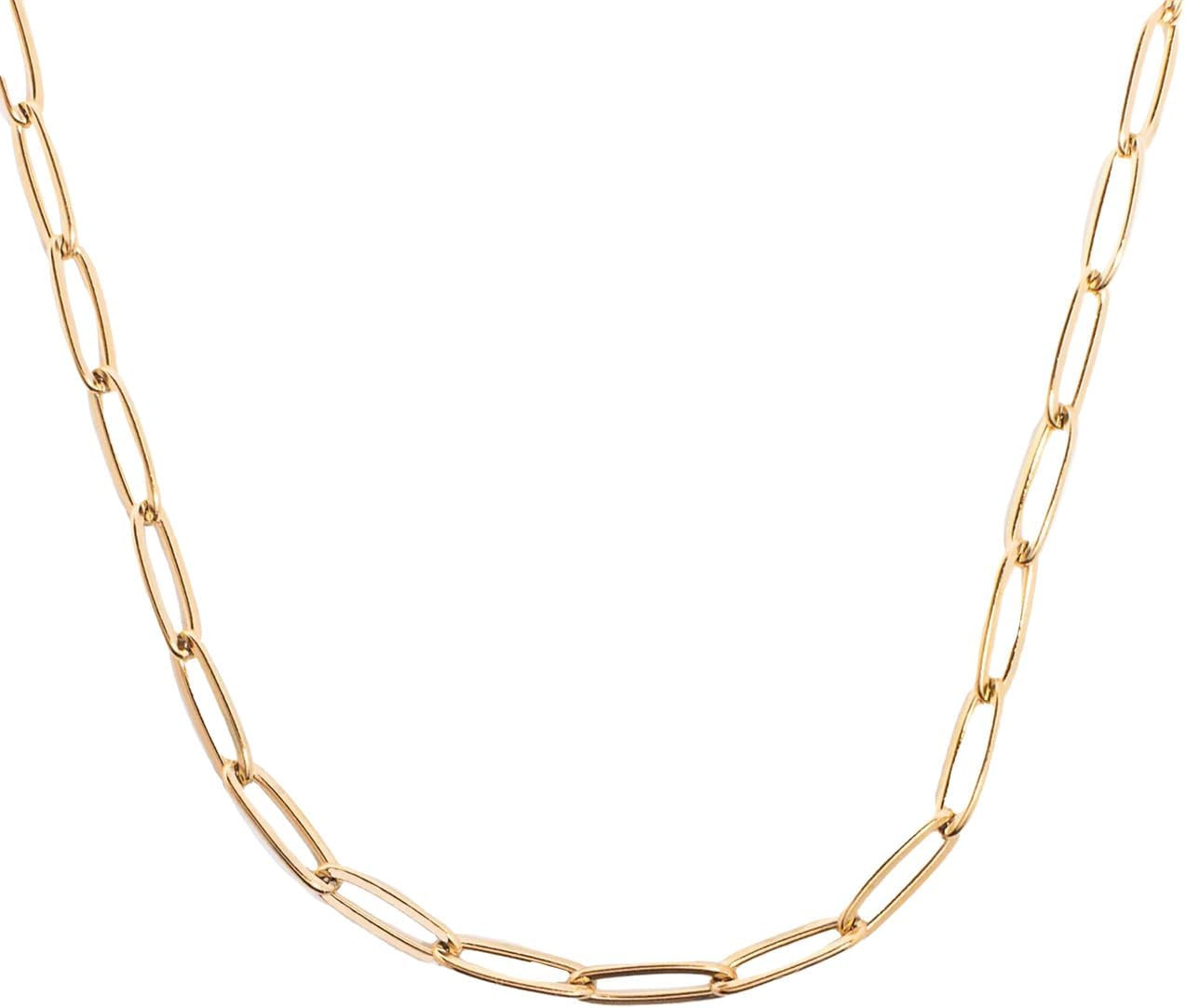 Stylish Waterproof 14K Gold PVD Necklace – Non-Tarnish Jewelry