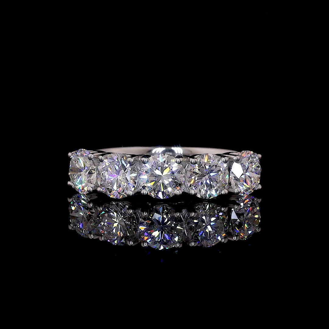 0.75 ct round Cut Lab Grown Diamond Engagement Ring Women 14k white gold plated