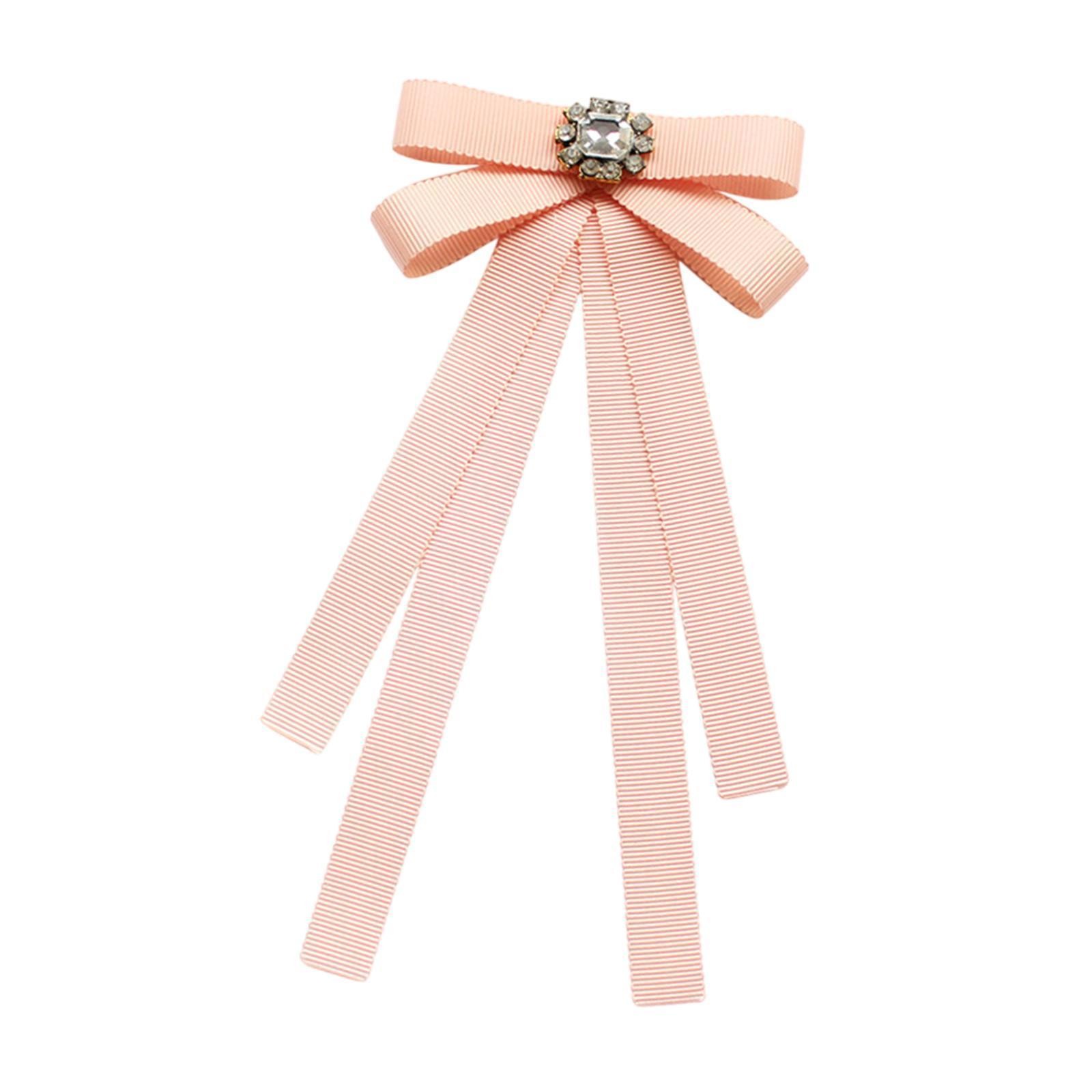 Bow Tie for Women Ribbon Tie Ladies Collar Pin Neck Tie Brooch Pin for Wedding