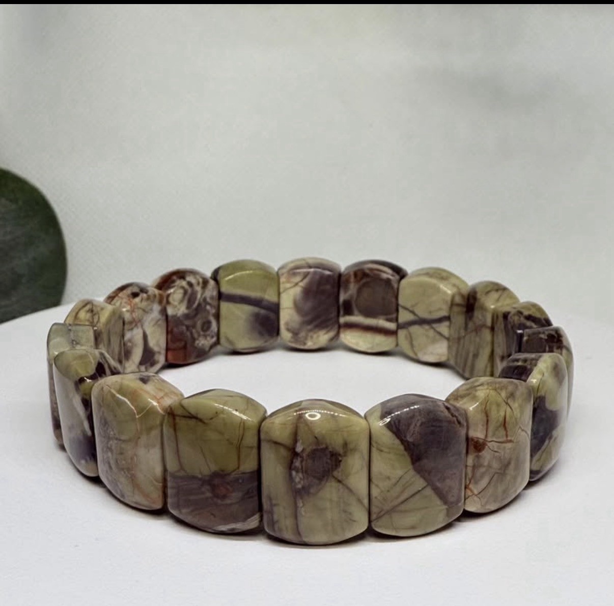 Money Agate Soft Bangle 15.2MM