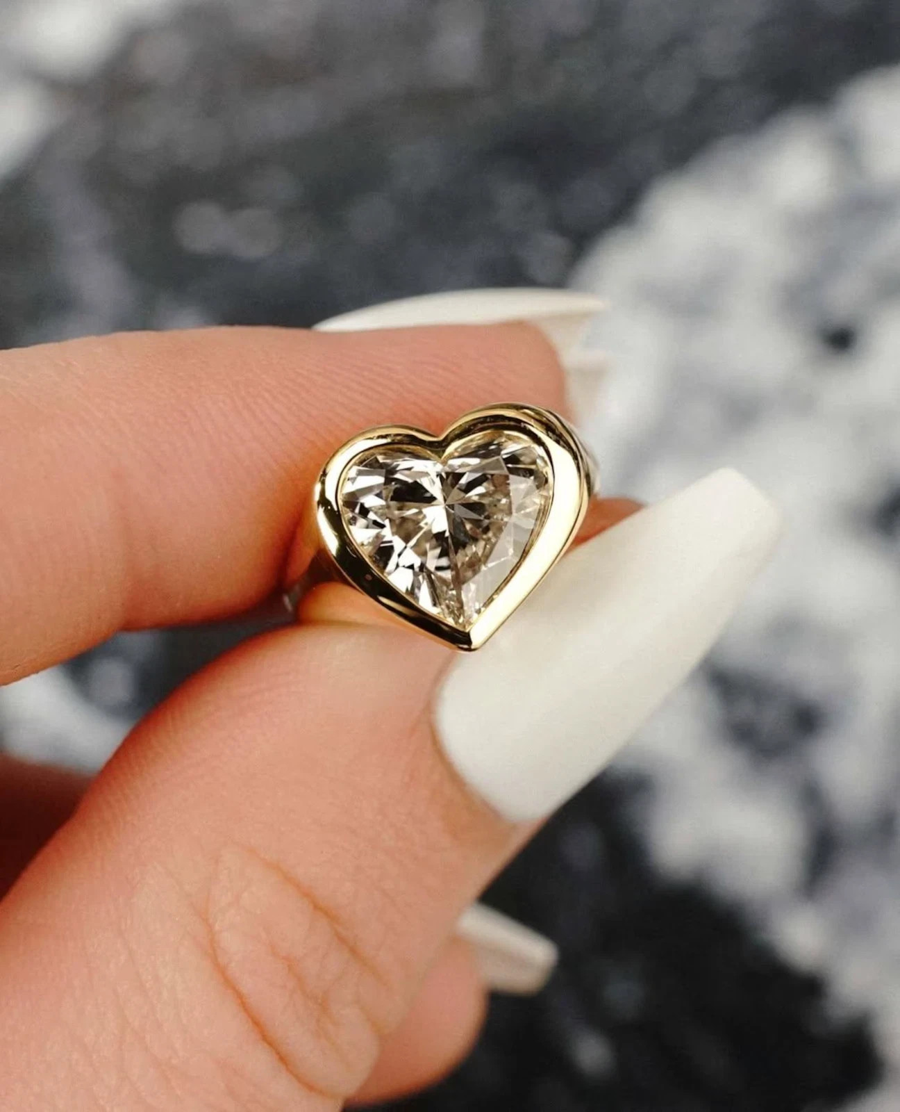 2Ct Heart Cut Simulated Diamond Valentine Heart Band Ring 14k Yellow Gold Plated