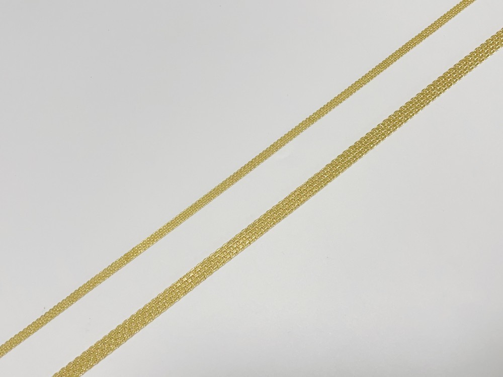 Solid 14K Yellow Gold Bismark Chain Necklace Unisex Party Fine Jewelry 18-24inch