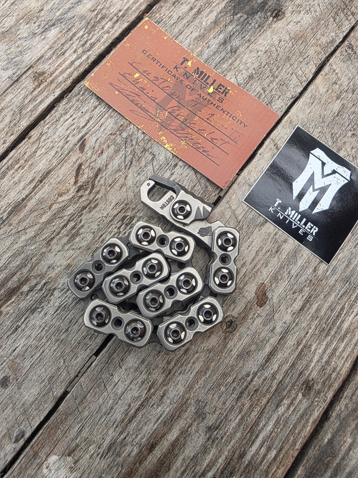 TMillerKnives Edc Titanium T1 Chain Bracelet G2U