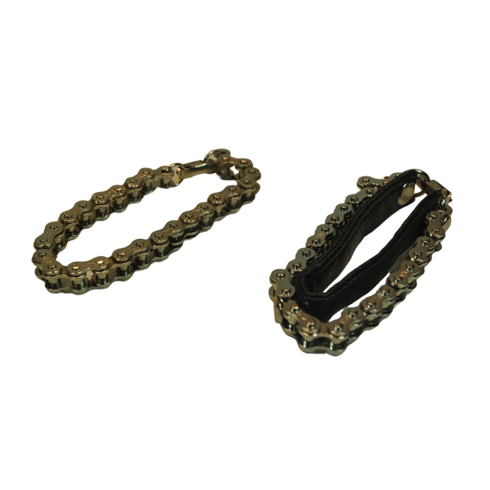 63 Vintage Stainless Steel Motorcycle Bike Chain Bracelet