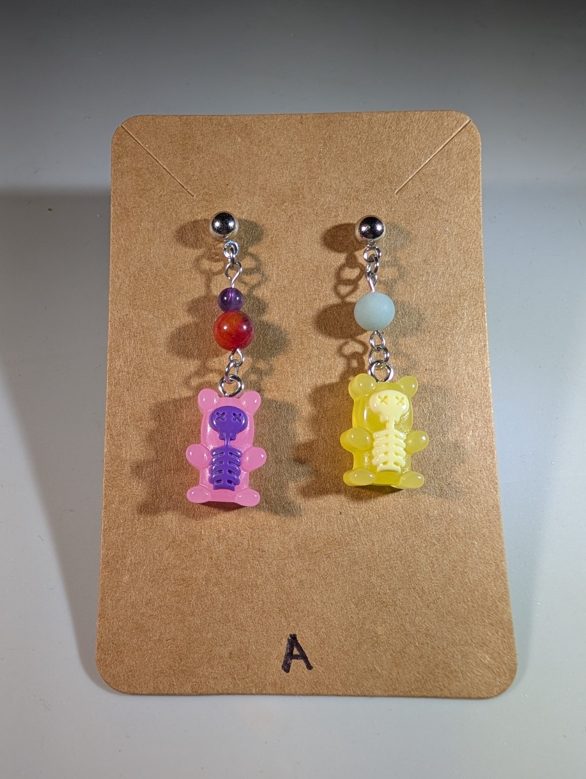 Halloween Skeleton Gummy Bears Dangle Earring