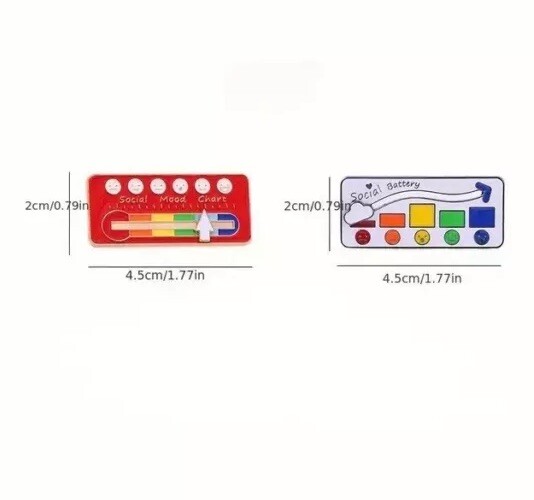 Social Battery Pin – Moving Parts! Chart Mood Tracker Functional Neurodivergent