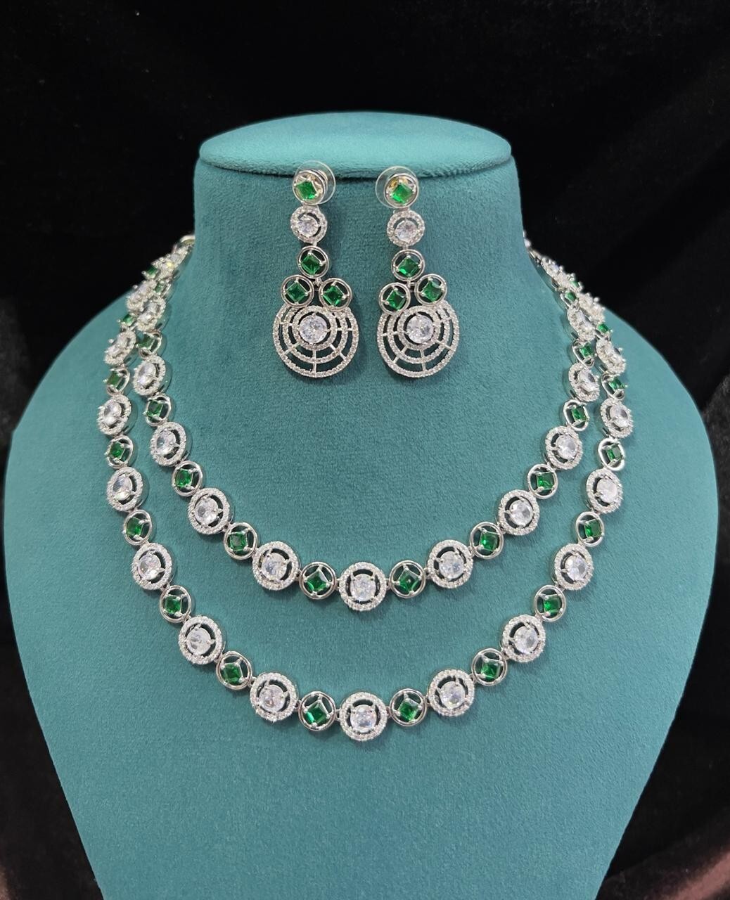 Rose Gold Necklace Set Indian Bollywood Bridal Party Wear Weding Women ML30