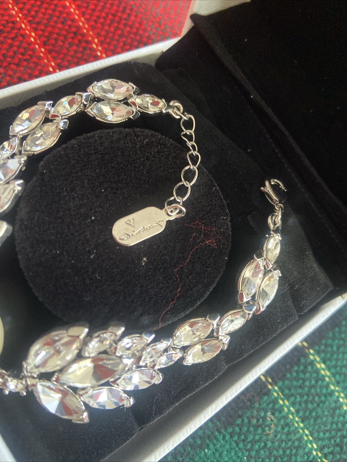 Vintage Camrose & Kross Audrey Hepburn Rhinestone & Pearl Bracelet NWOB