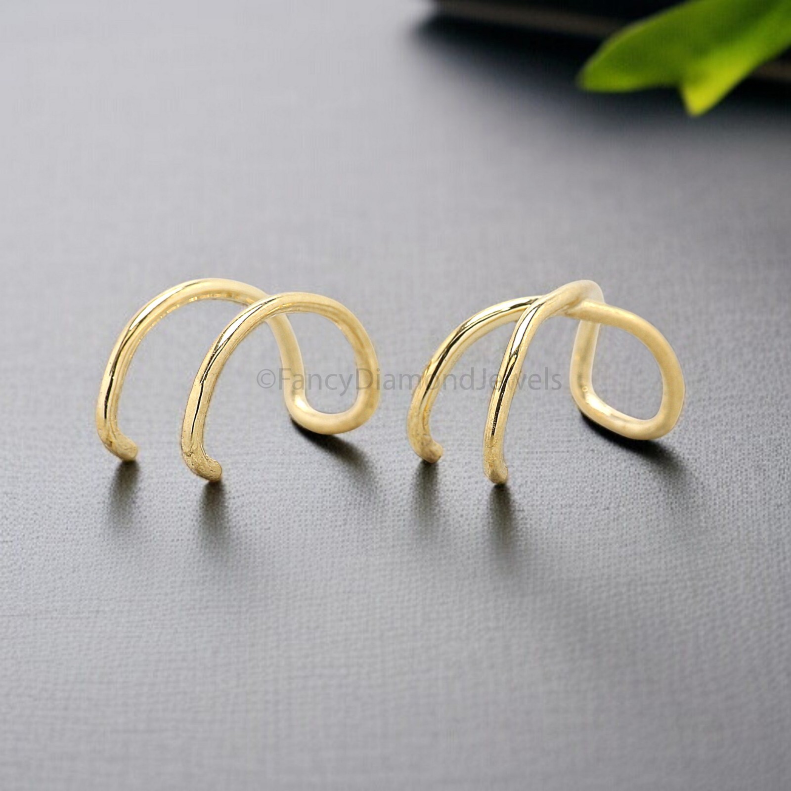 Set of 2 Ear Cuffs for Upper Ear No Piercing Needed Cuff Cartilage Earring Cuff
