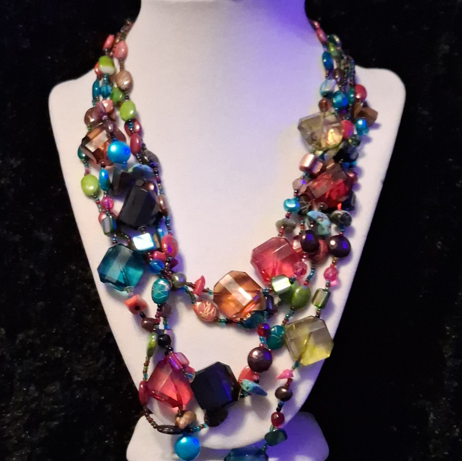 Multi-Strand Colorful boho fun neckless
