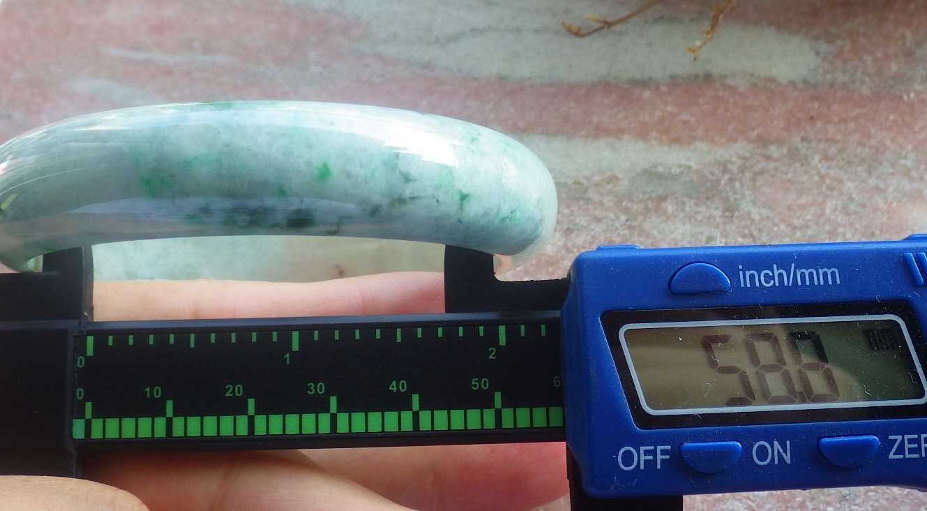 Video Certified Green 100% Natural A JADE Jadeite Bangle Bracelet 59mm 手镯 716300