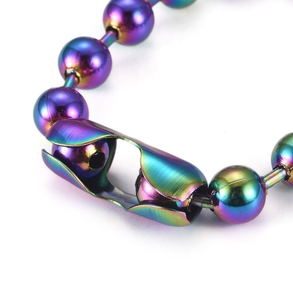 6″-10″ Stainless Steel Ball Chain Bead Bracelet Silver Gold 2/4/6/8/10mm P274