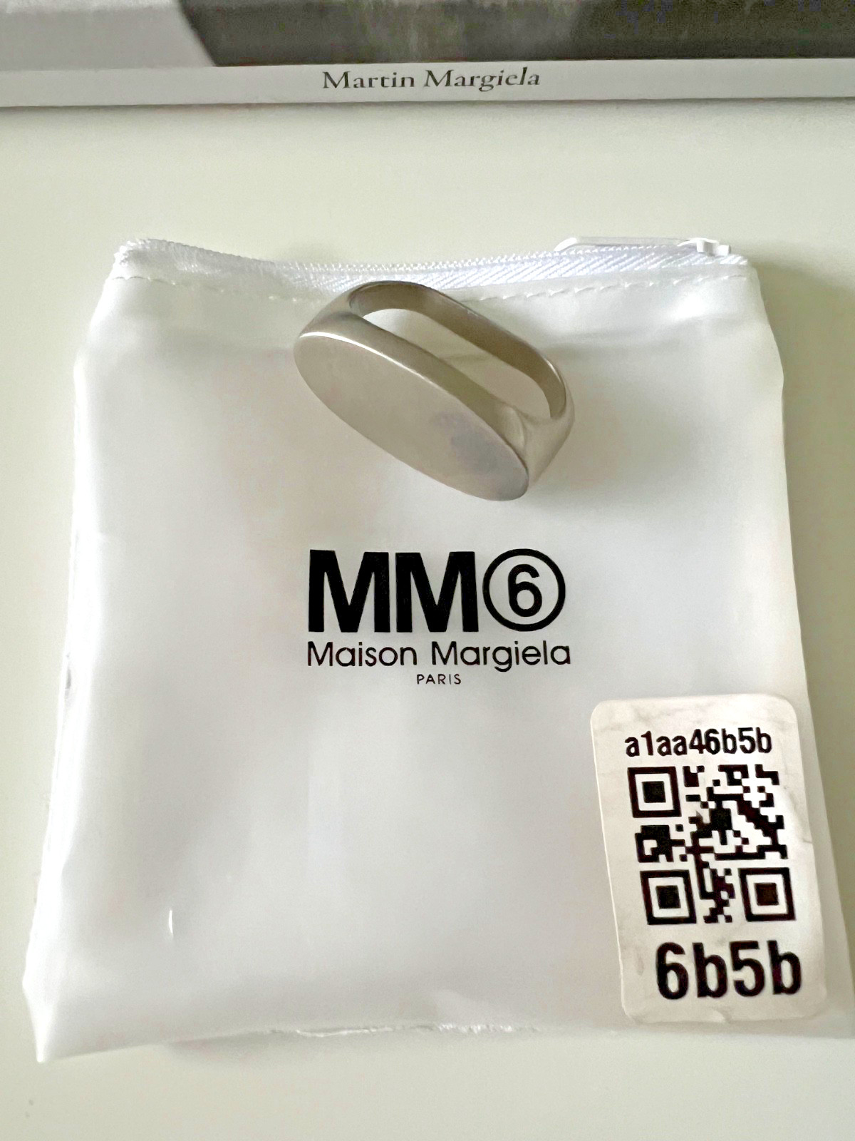 NEW Maison Margiela MM6 Two Finger Signet Ring – Size S – Made in Italy