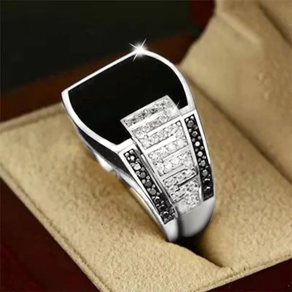 Gold/Silver Fine Hand Plated Jewelry Hip Hop Party Ring