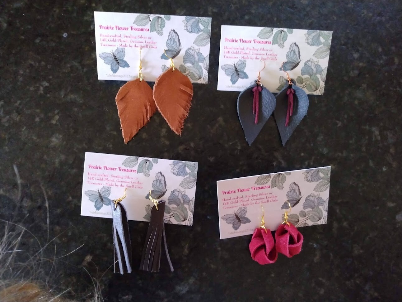 Handmade GENUINE Leather Earrings (Hypo-Allergenic) Pick Your Favorite Pair
