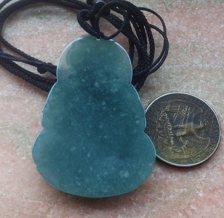 Video Certified Natural Green A Jade jadeite Pendant Kwan yin Guanyin 418754 TS