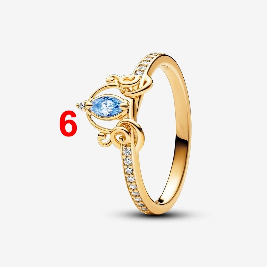 Princess Ring Fit Women Fashion Gifts 925 Sterling Silver DIY Jewelry (Cinder…