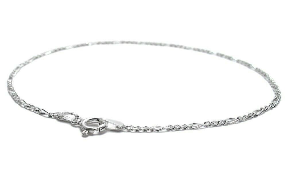 925 Sterling Silver 7″ 8″ 9″ 10″ 11″ 12″ Figaro Chain Anklet or Bracelet 2mm