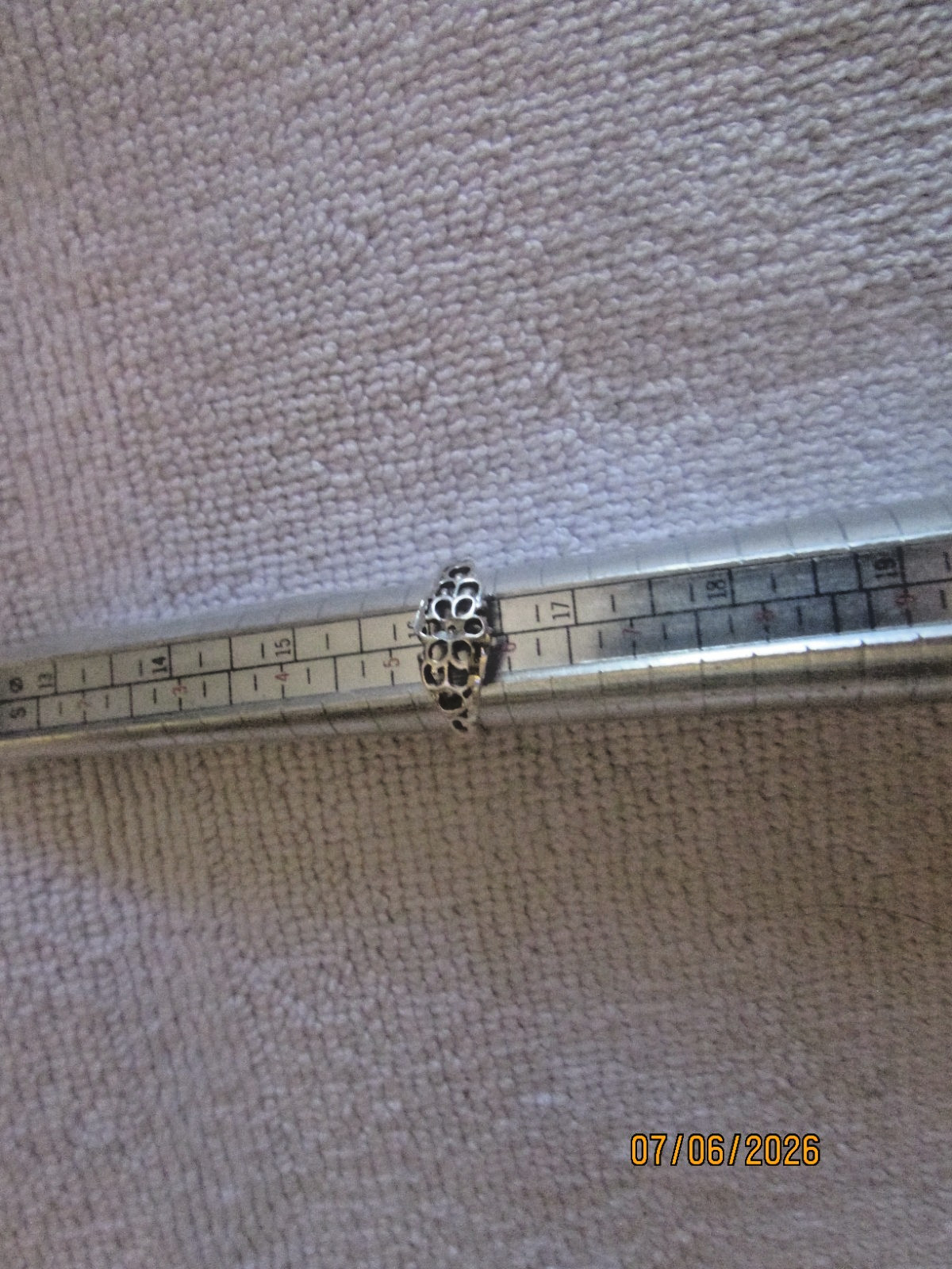 Marked 925 Silver & Turquoise Ring 1.7 Grams Size 11