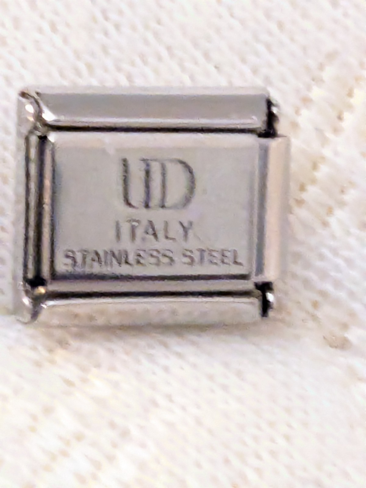 Authentic UD Unodomani Collection Classic 9mm Italian Charm CZ Letter T B17