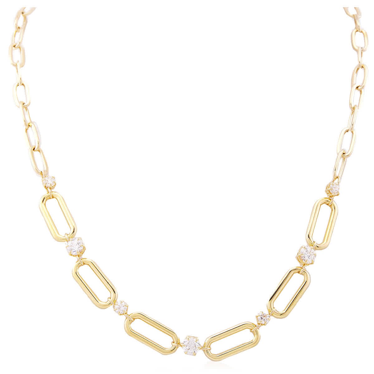 Swarovski Constella Necklace Chain Gold Shiny White