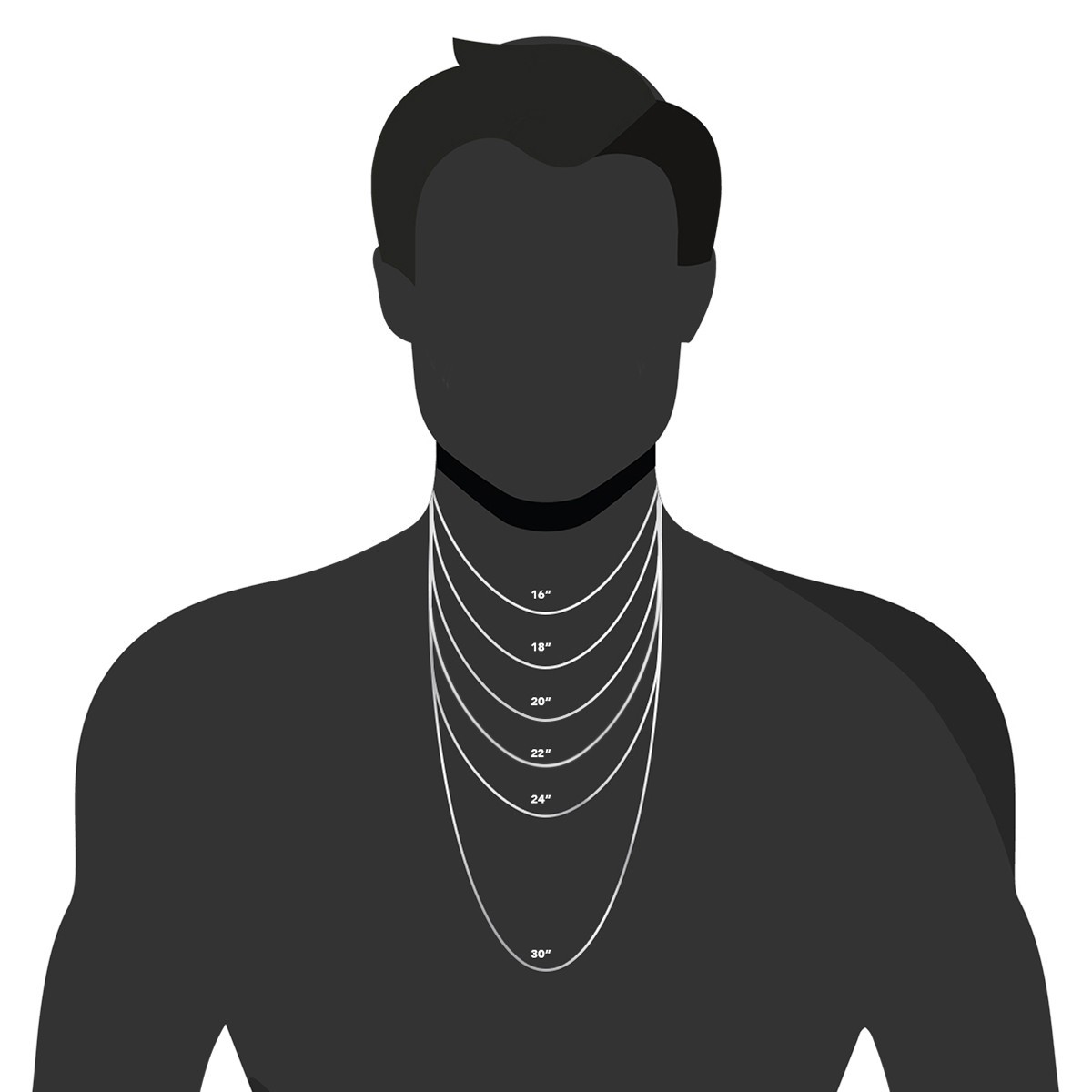 10K White Gold 0.8mm Box Chain with Lobster Clasp – 18 Inch