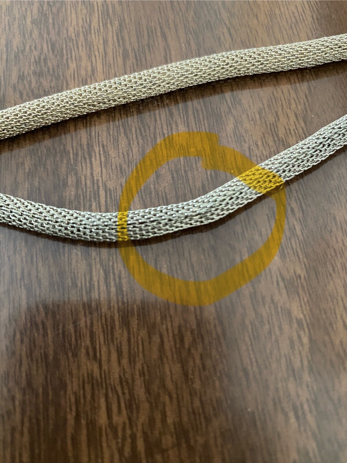 Chicos Silver Tone Necklace With Silver Rings (Slight Kink On Side See Picture).