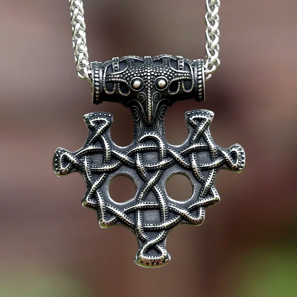 Viking Hiddensee Cross Celtic Knot Necklace Stainless Steel Necklace
