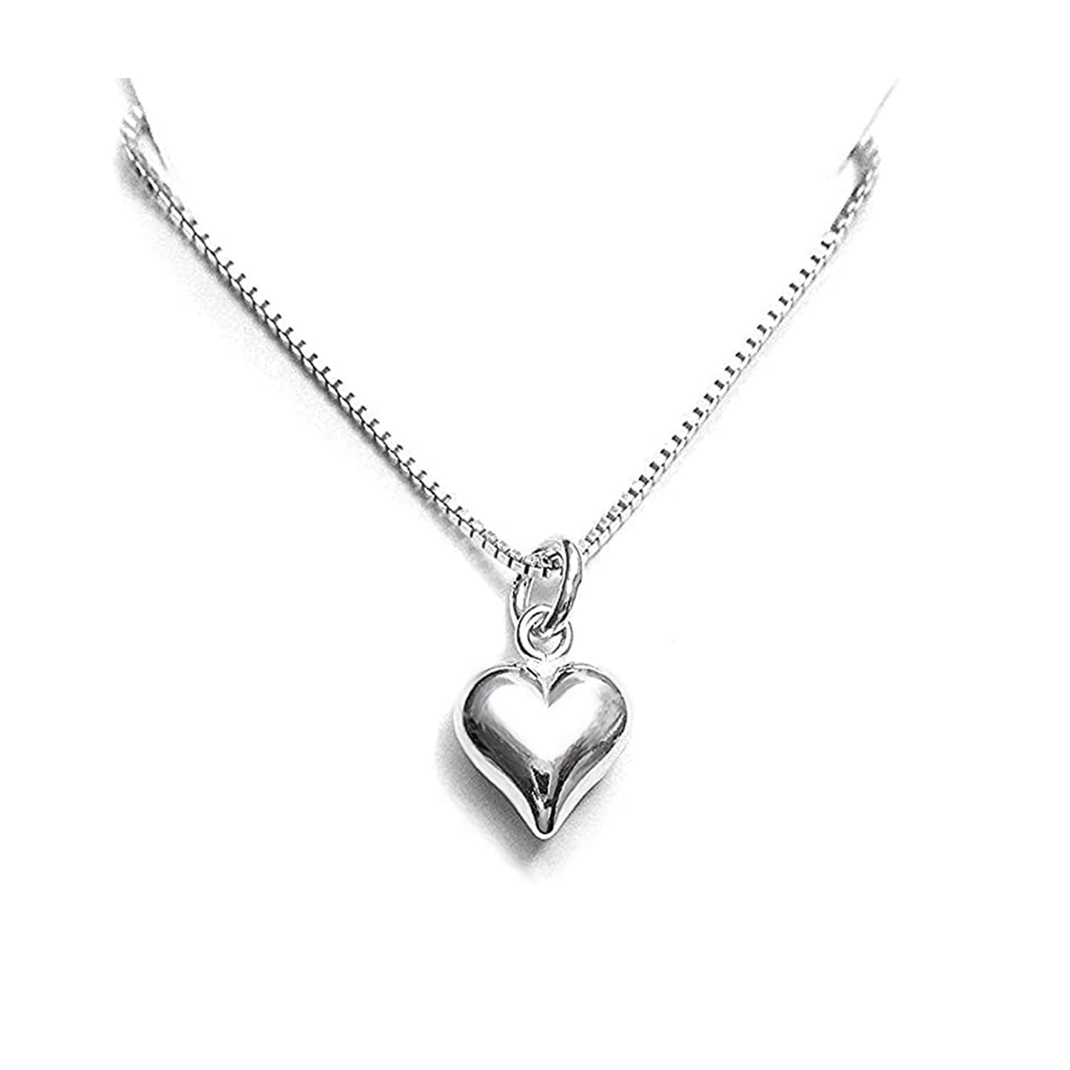 Delicate Sterling Silver Heart Necklace – Perfect Gift for Girlfriend, Mom, Daug