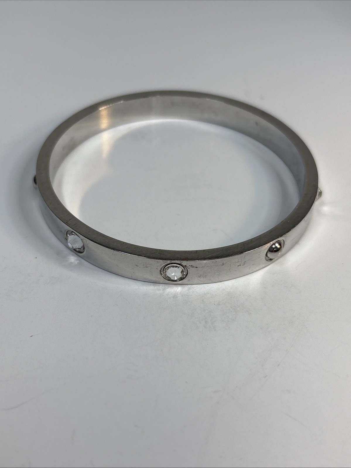 Round Silver Tone Bangle Bracelet Vince Camuto